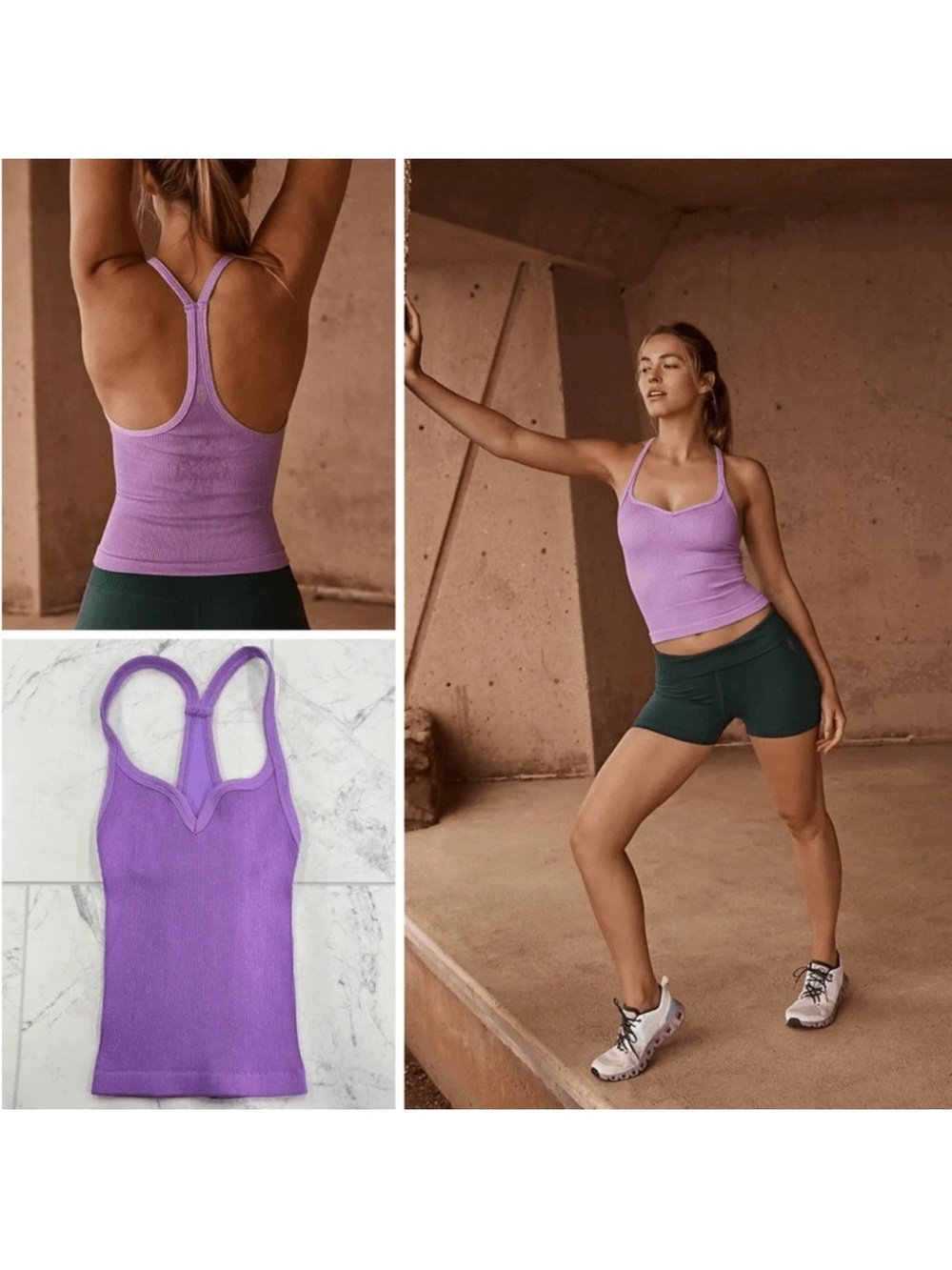 Free People Happiness Runs Lurex Sweetheart Tank
